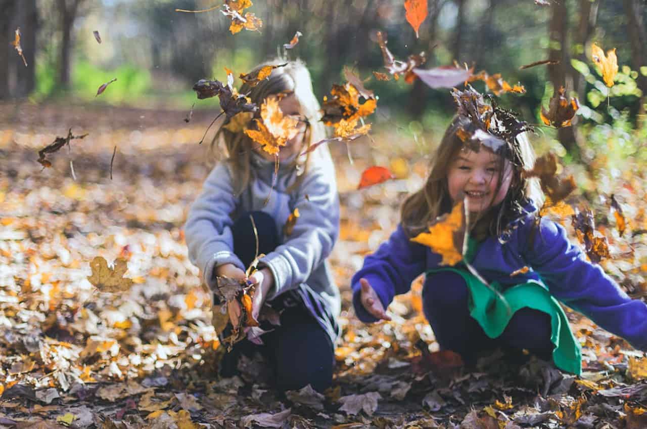 children fall autumn school